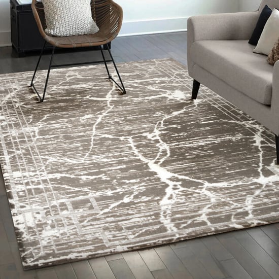 Muratap Fashion relax marmer laagpolig vloerkleed modern luxe creme - - Image 1