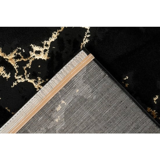 Muratap Fashion marmer laagpolig vloerkleed design tapijt goud- 80x300 cm - Image 2