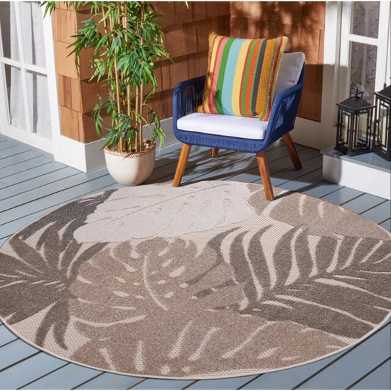 Muratap Binnen en buiten rond vloerkleed floral outdoor laagpolig tapijt 200 cm rond - Image 1