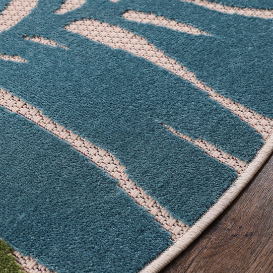 Muratap Binnen en buiten rond vloerkleed floral outdoor laagpolig tapijt 150 cm rond - Image 3