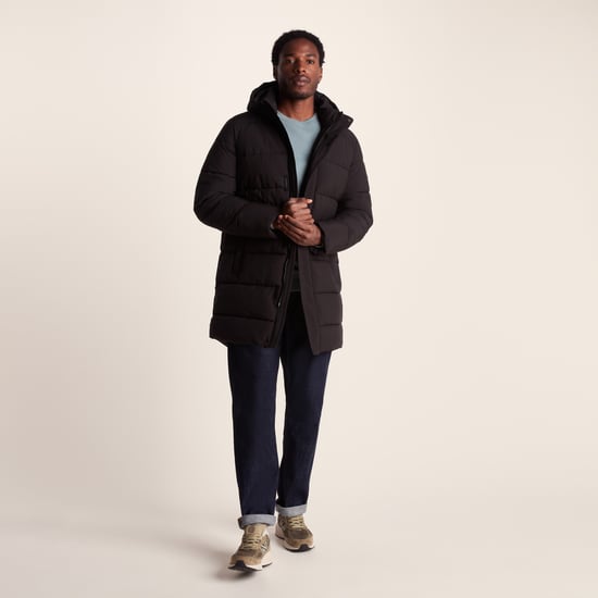 Preece Mens Padded Long Jacket - Black - Image 3