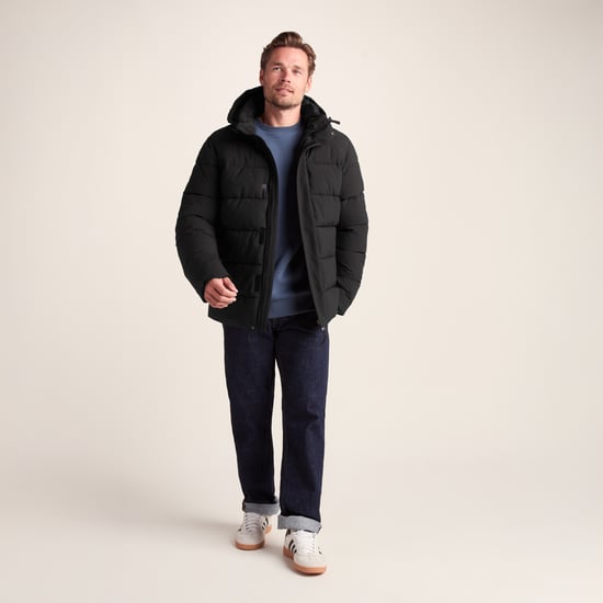 Tunnard Mens Padded Short Jacket - Black - Image 3