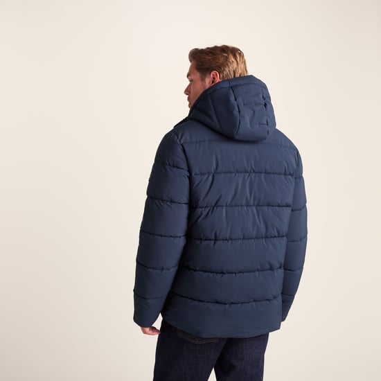 Tunnard Mens Padded Short Jacket - Dark Indigo - Image 2