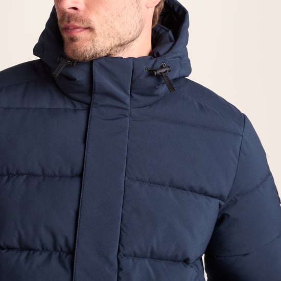 Tunnard Mens Padded Short Jacket - Dark Indigo - Image 4