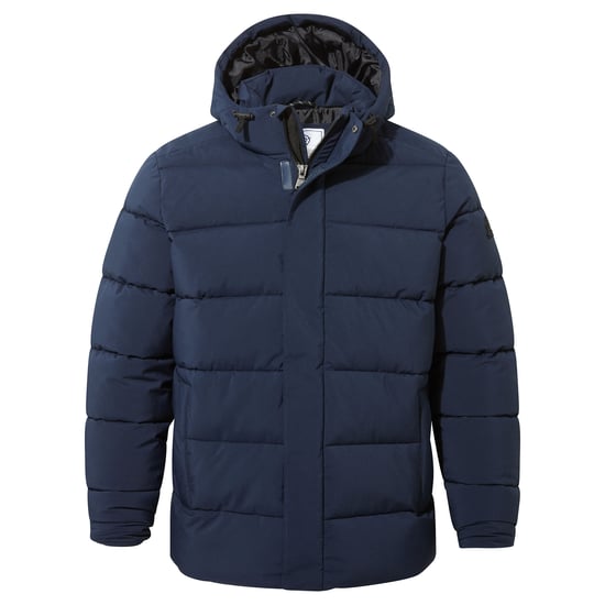 Tunnard Mens Padded Short Jacket - Dark Indigo - Image 5