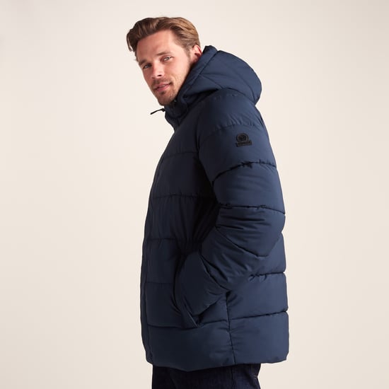 Tunnard Mens Padded Short Jacket - Dark Indigo - Image 6