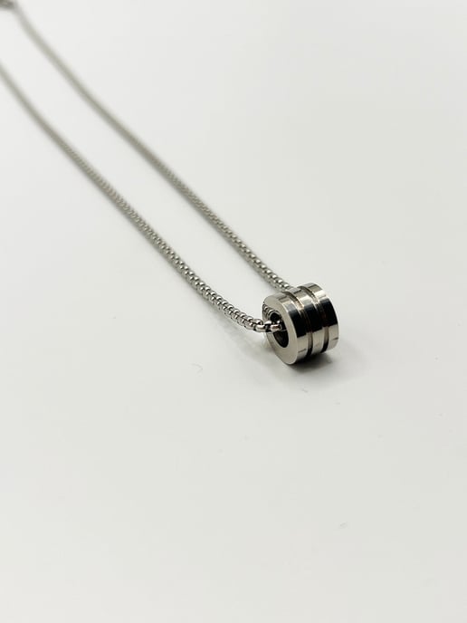 Chain Necklace with Ring Charm - Image 1
