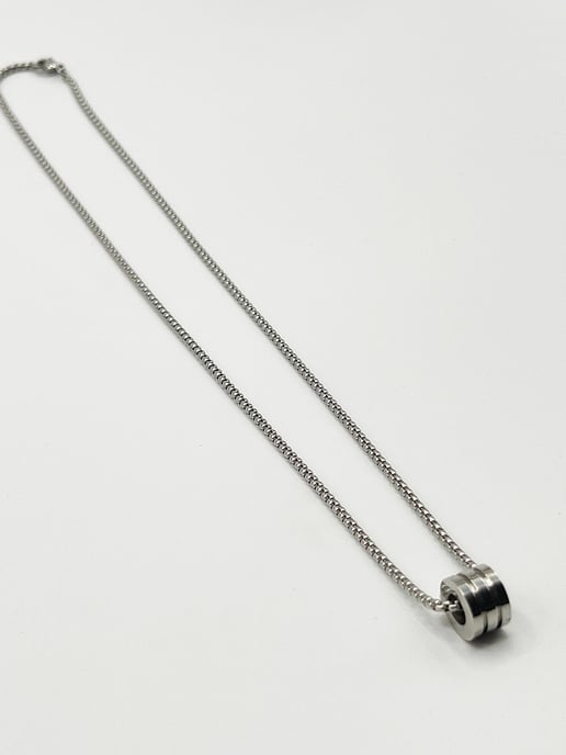Chain Necklace with Ring Charm - Image 3