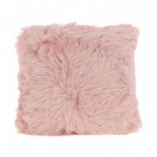 Äkta fårskinn rosa äkta ull enkelsidig kudde - Image 2