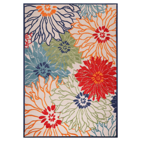 Muratap Binnen en buiten vloerkleed floral outdoor laagpolig tapijt 80x150 cm - Image 3