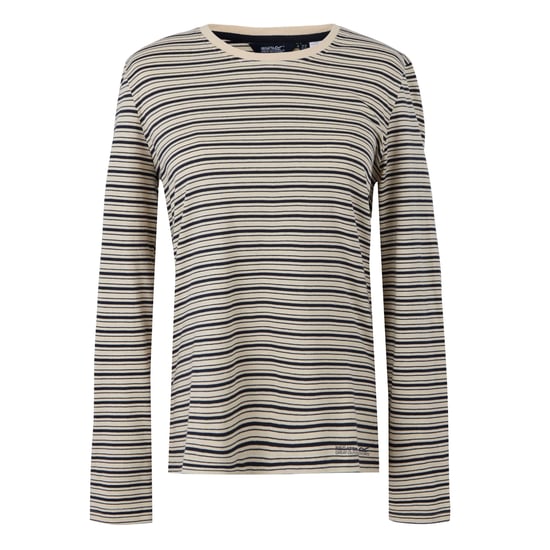 Regatta Långärmad t-shirt - damer/kvinnor Federica (Ljus vanilj/Navy) - Image 1