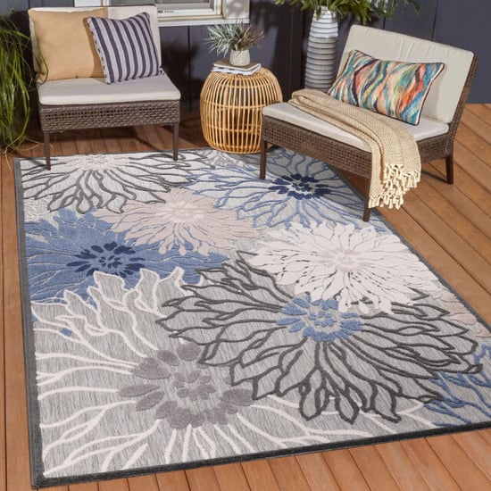 Muratap Binnen en buiten vloerkleed floral outdoor laagpolig tapijt 80x200 cm - Image 1