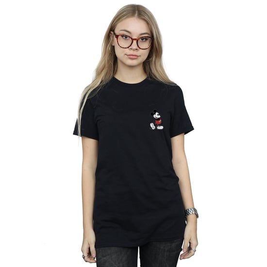 Disney Dames/Dames Mickey Mouse Kickin Retro Borst Katoenen Vriend T-shirt (Zwart) - Image 2