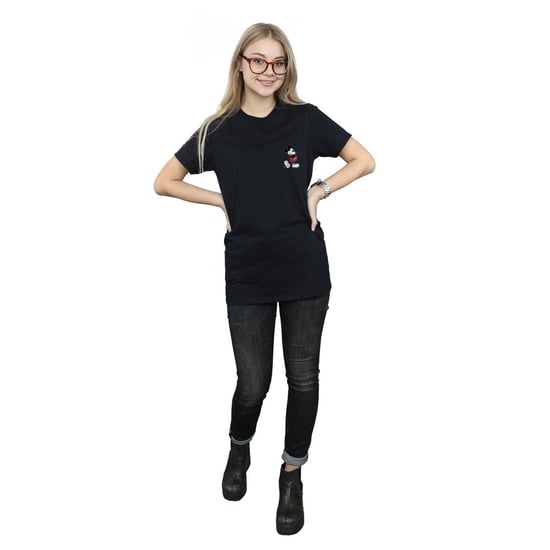 Disney Dames/Dames Mickey Mouse Kickin Retro Borst Katoenen Vriend T-shirt (Zwart) - Image 4
