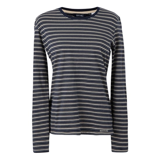 Regatta Långärmad t-shirt - damer/kvinnor Federica (Marinblått/ljus vanilj) - Image 1