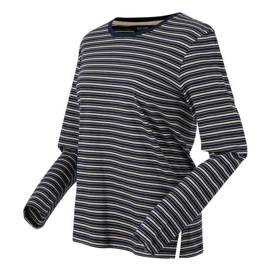Regatta Långärmad t-shirt - damer/kvinnor Federica (Marinblått/ljus vanilj) - Image 3