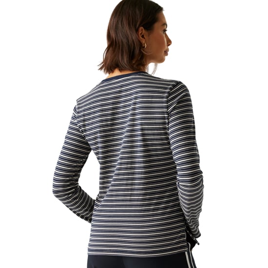 Regatta Långärmad t-shirt - damer/kvinnor Federica (Marinblått/ljus vanilj) - Image 4