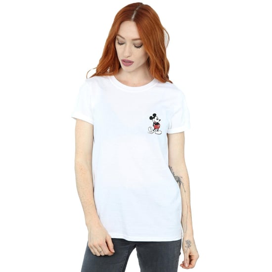 Disney Dames/Dames Mickey Mouse Kickin Retro Borst Katoenen Vriend T-shirt (Wit) - Image 2
