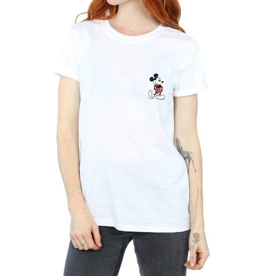 Disney Dames/Dames Mickey Mouse Kickin Retro Borst Katoenen Vriend T-shirt (Wit) - Image 3