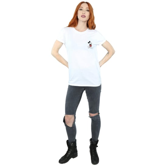 Disney Dames/Dames Mickey Mouse Kickin Retro Borst Katoenen Vriend T-shirt (Wit) - Image 4