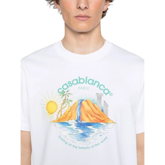 Casablanca Oasis Printed White T-shirt - Image 4