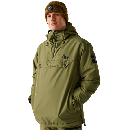 Dare 2B Mens Freeride II Colour Block Overhead Ski Jacket (Olive Green) - Image 5