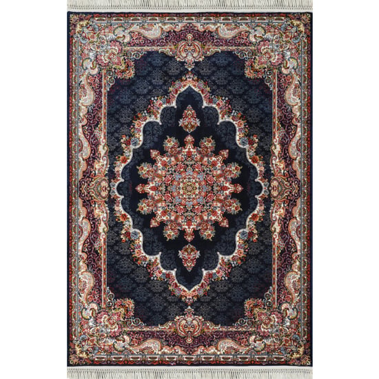 Muratap Isfahan oosters vloerkleed nain laagpolig klassiek vintage tapijt / navy / multi- 250x350 cm - Image 2