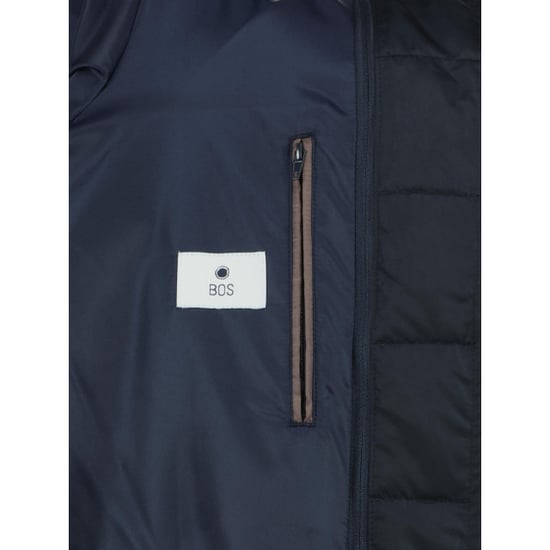Bos Bright Blue Wollen jas job coat 24301jo07bo/290 navy - Image 3