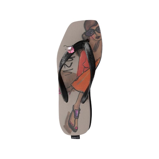 Uzurii Beach cocktail girl mid heel taupe - Image 1