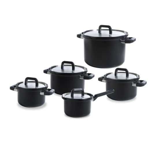 BK Cookware Bk flow cool black kookpannenset- 5 delig rvs veilig afgietsysteem - Image 1