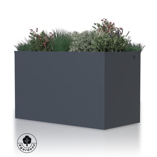 4gardenz ® plantenbak verhoogde bodem bloembak 100x50x60 cm antraciet - Image 1