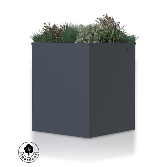 4gardenz ® plantenbak verhoogde bodem bloembak 50x50x60 cm antraciet - Image 1