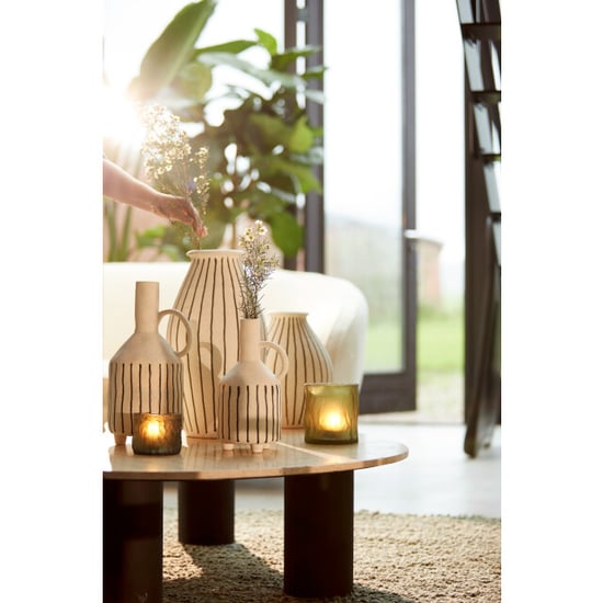 Light & Living vaas deco Ø23,5x43 cm diphu keramiek crème-zwart - Image 2