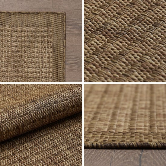 Muratap Solid binnen en buiten rond vloerkleed indoor & outdoor laagpolig effen beige- 200 cm rond - Image 4