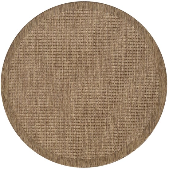 Muratap Solid binnen en buiten rond vloerkleed indoor & outdoor laagpolig effen beige- 200 cm rond - Image 5