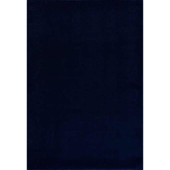Muratap Uni effen laagpolig vloerkleed modern donker navy- 200x290 cm - Image 5