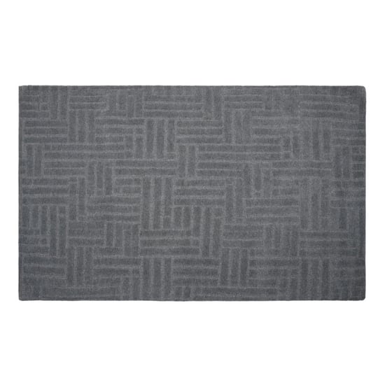 Velaar Atmore japandi geweven wollen vloerkleed laagpolig donkerrijs- 195x300 cm - Image 2