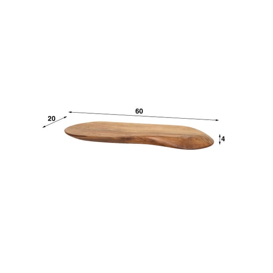 Hoyz wandplank 60cm organic massief acacia naturel - Image 2