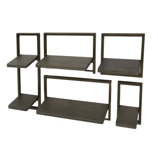Hoyz wandschap ferro brons antiek set van 5 - Image 3