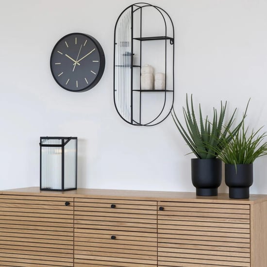 QUVIO Wandrek mila 3 planken staal glas - - Image 2