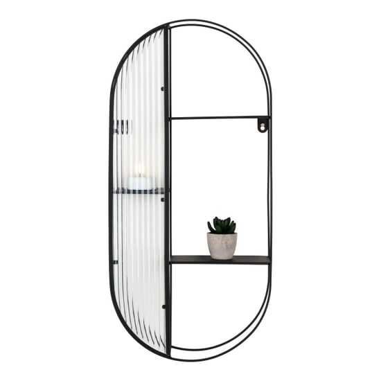 QUVIO Wandrek mila 3 planken staal glas - - Image 5