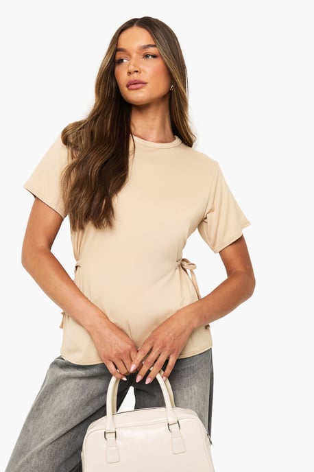 Ribbon Tie Waist T-Shirt - Image 3