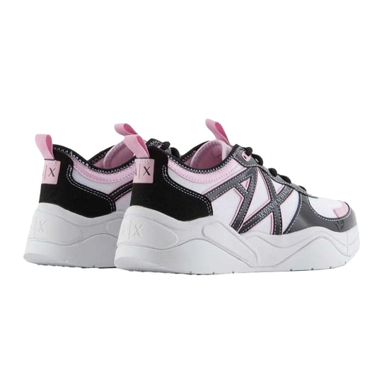 Armani Exchange Träningsskor för kvinnor/damer (Vit/svart/rosa) - Image 2