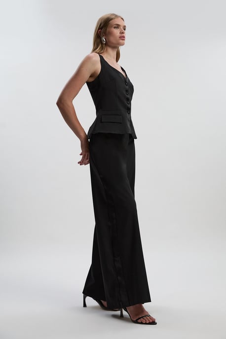 Tailored Tux Wide Leg Jumpsuit - Image 1