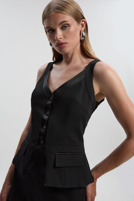 Tailored Tux Wide Leg Jumpsuit - Image 2