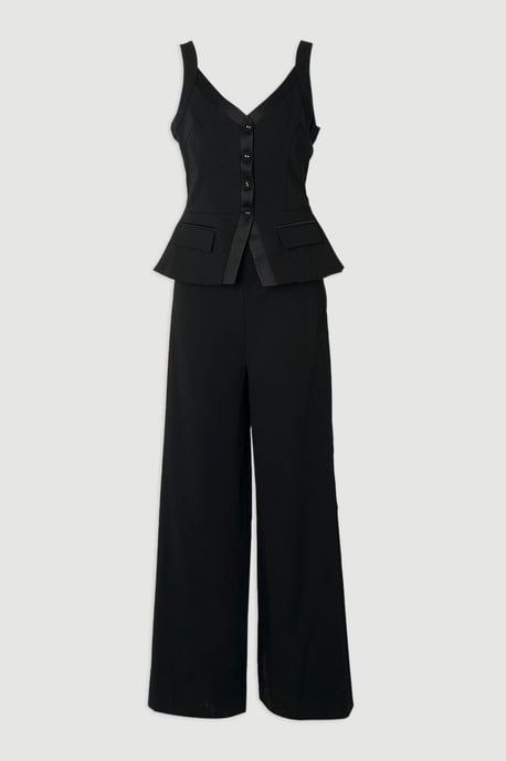 Tailored Tux Wide Leg Jumpsuit - Image 4