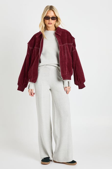 Super Soft Button Cuff Detail Oversized Jumper and Wide Leg Trouser Co-Ord - Image 3