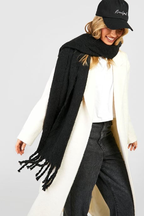 Chunky Soft Brush Fringe Scarf - Image 2