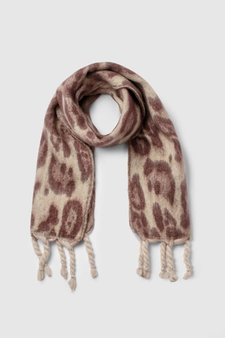 Leopard Chunky Oversized Fringe Scarf - Image 2
