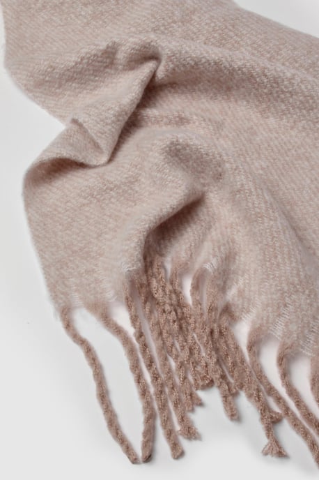 Two Tone Chunky Knitted Scarf - Image 3